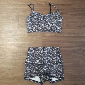 Lululemon corset and shorts set